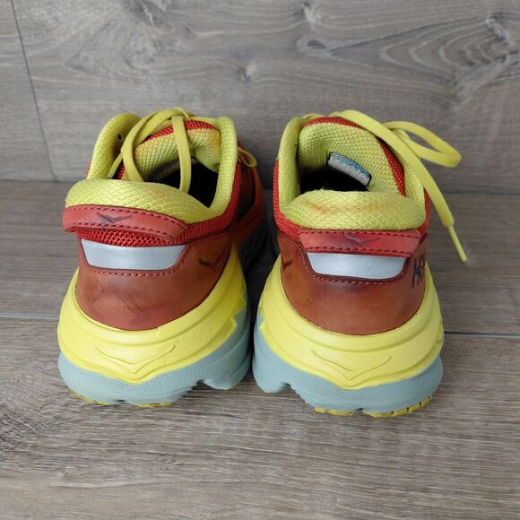 Hoka One One Bondi L Running Shoes Men Size 9.5 Red Yellow Auburn Chili Sneakers main image 3